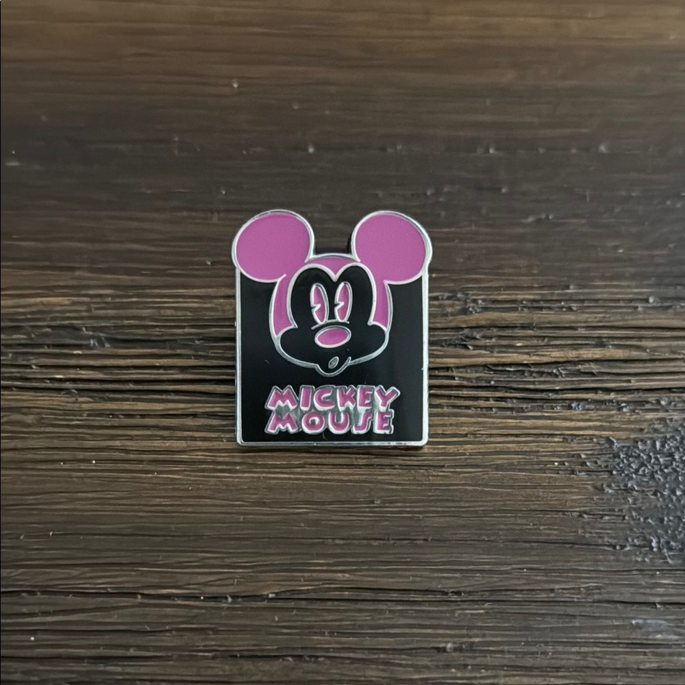 Disney Pin Trading Mickey Mouse Face and Name Pin